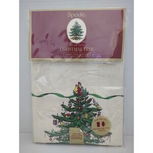 Spode Christmas Tree Fabric Tablecloth 52x70" Oblong & Oval